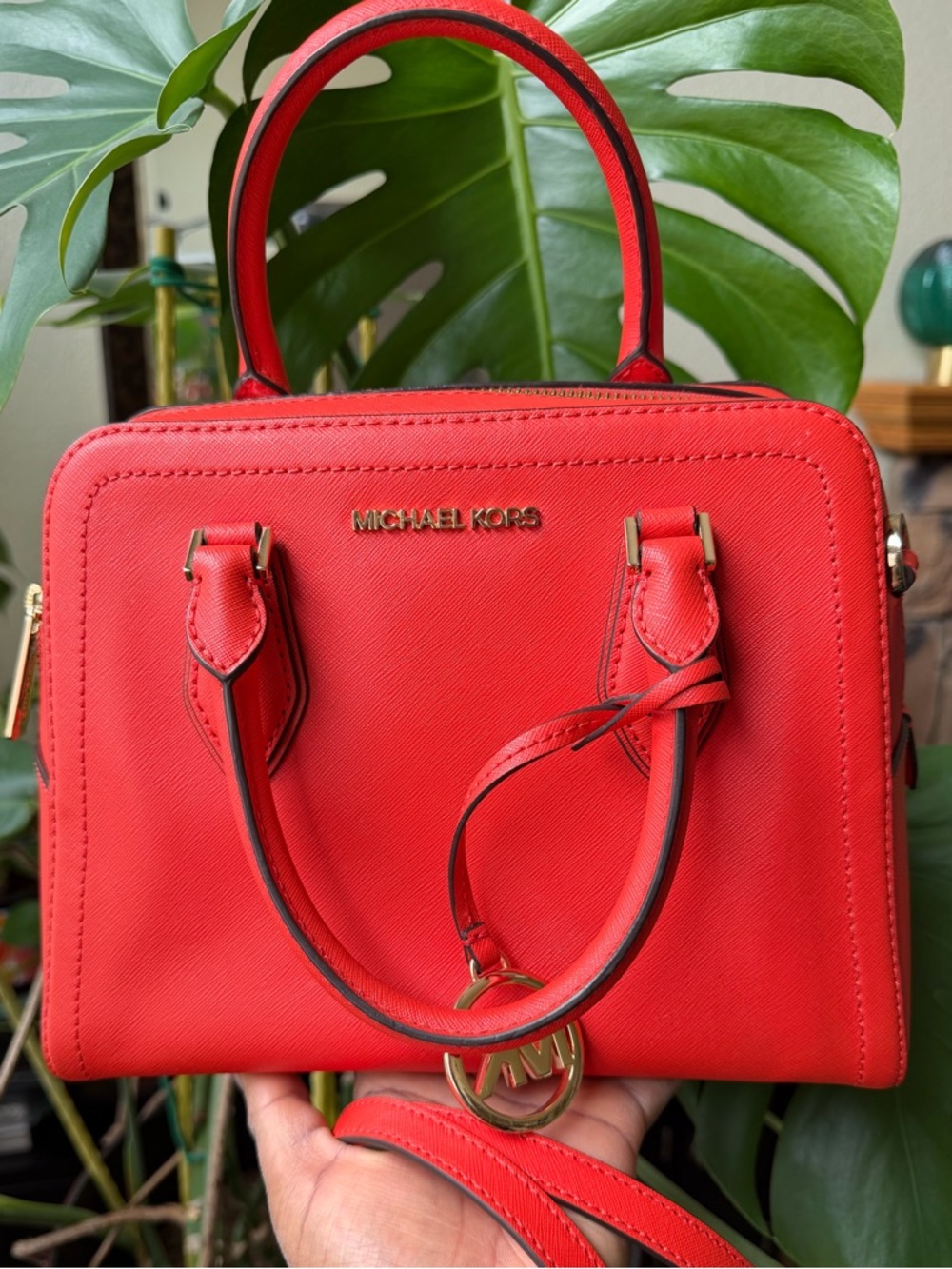 Michael Kors Ayden Saffiano Leather Satchel w